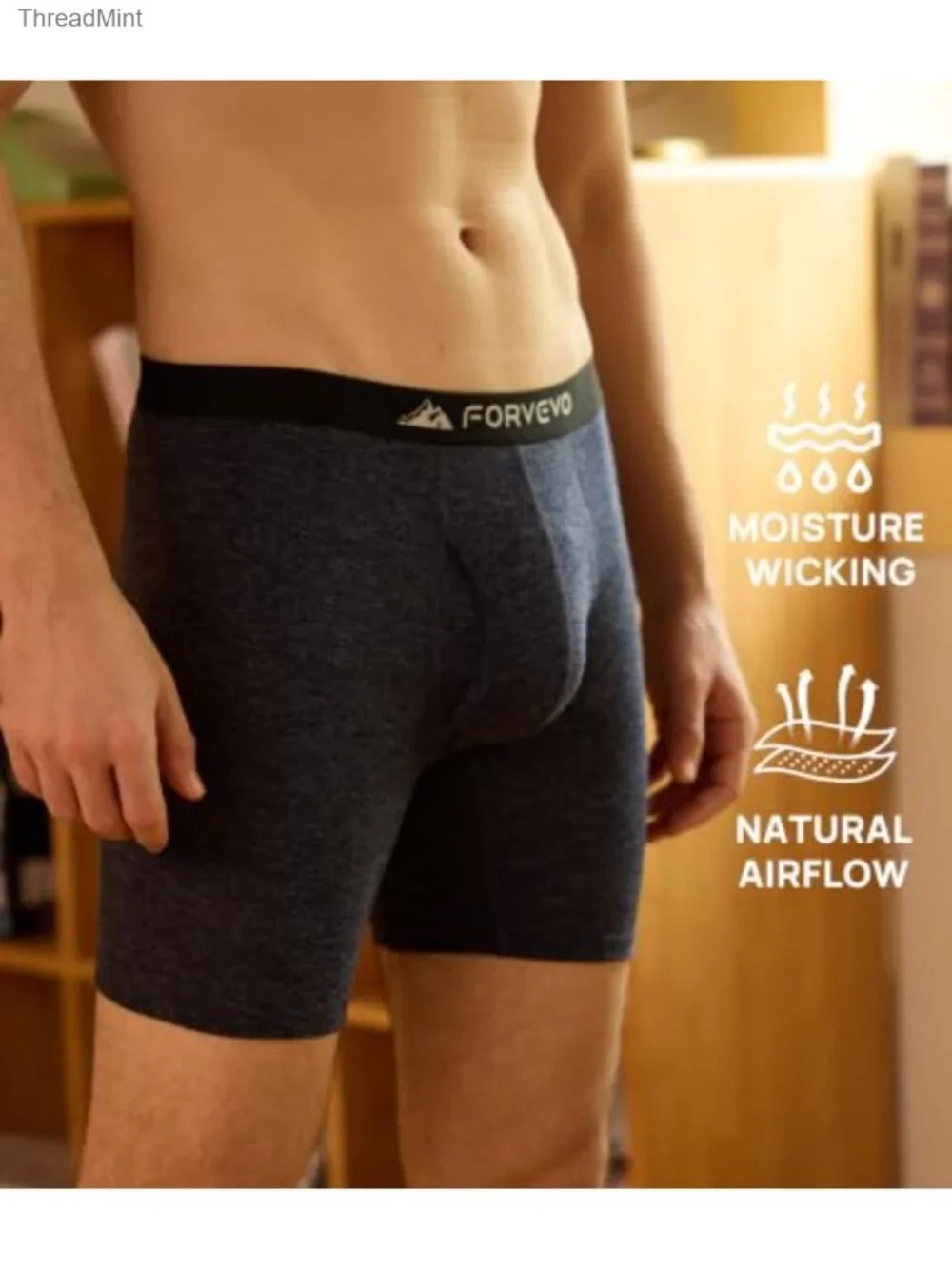 Merino Wool Boxer Briefs 6 Pack Moisture Wicking Men's Underwear